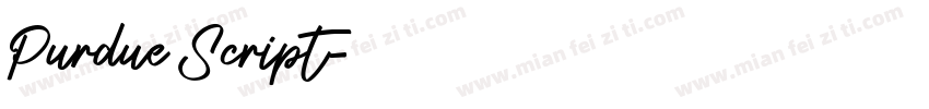 Purdue Script字体转换